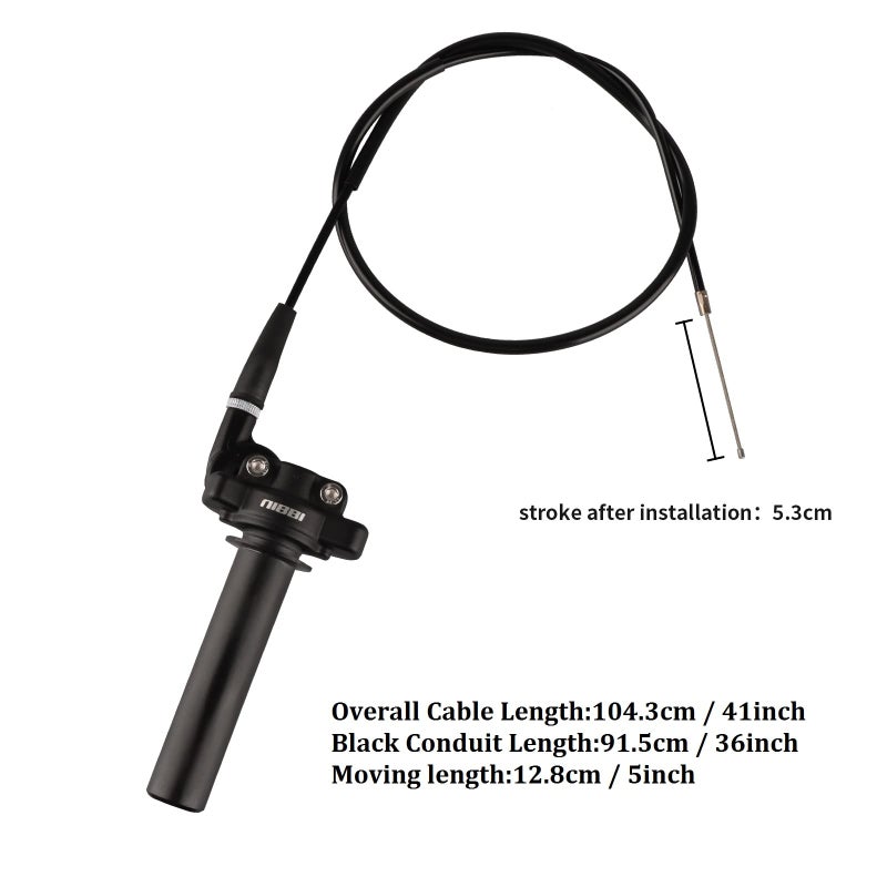 NIBBI Twists Throttle Assembly Dirt Bike Grips with Throttle Cable and Handlebar Grip for SSR125 Pit Bike  22mm Motorcycle Throttle Assembly(Black) - Image 5